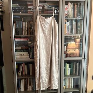 Everlane Cream Slip Maxi Dress Spaghetti Strap Casual